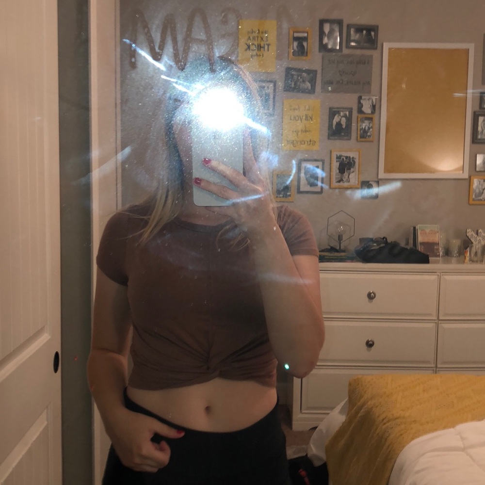 FADED PINK TIE CROP TOP✌🏻